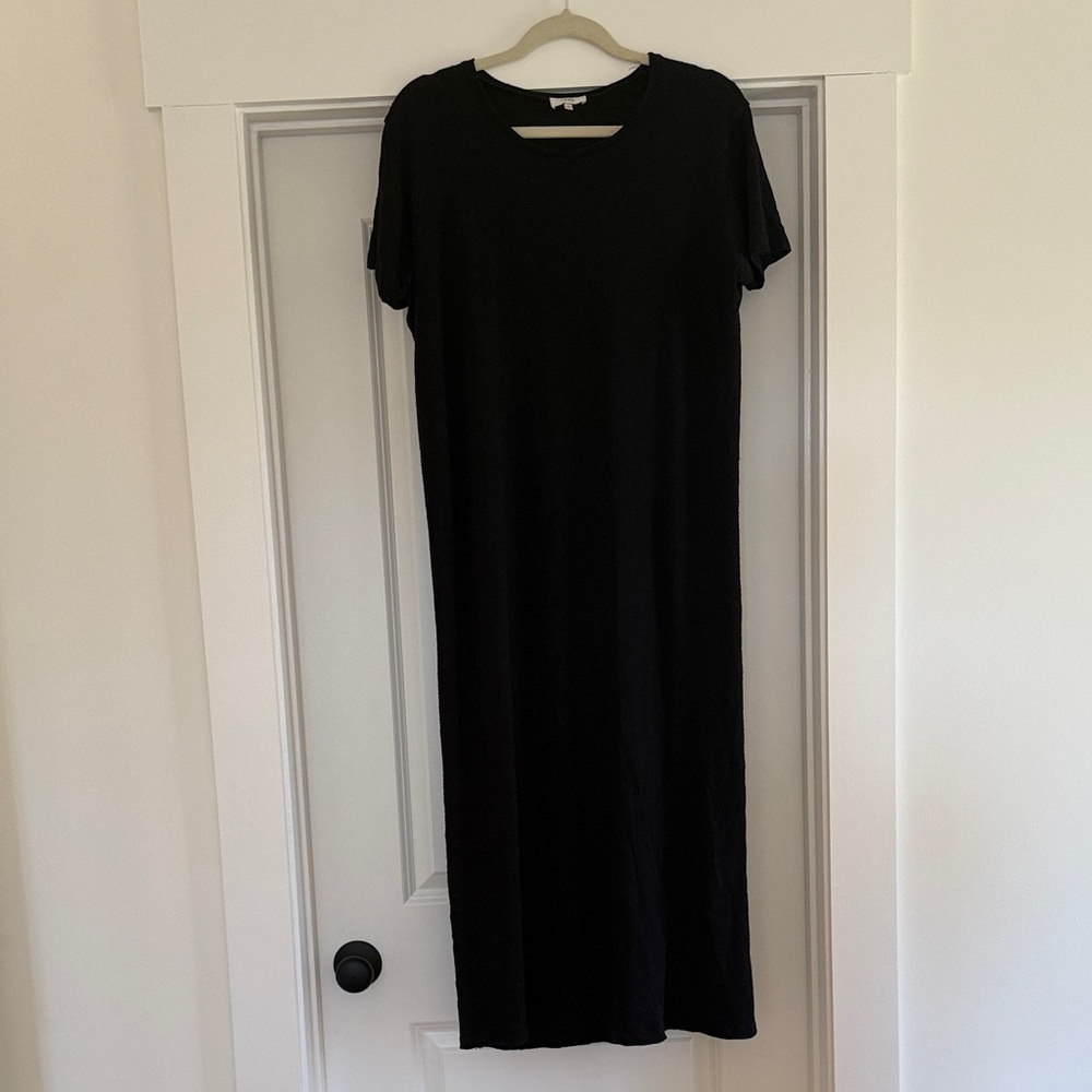 OZMA Black Silk Noil Maxi Dress- M